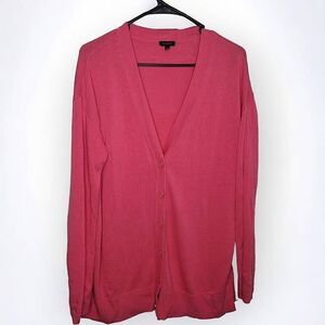 Talbots Relaxed Button Down Cardigan in Pink size Medium
